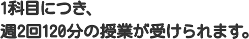 授業を追加料金無しで、週に何度でも受けられます。